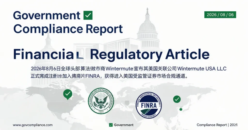美国：加密做市商Wintermute获SEC及FINRA券商注册，传统金融市场加速与加密流动性融合