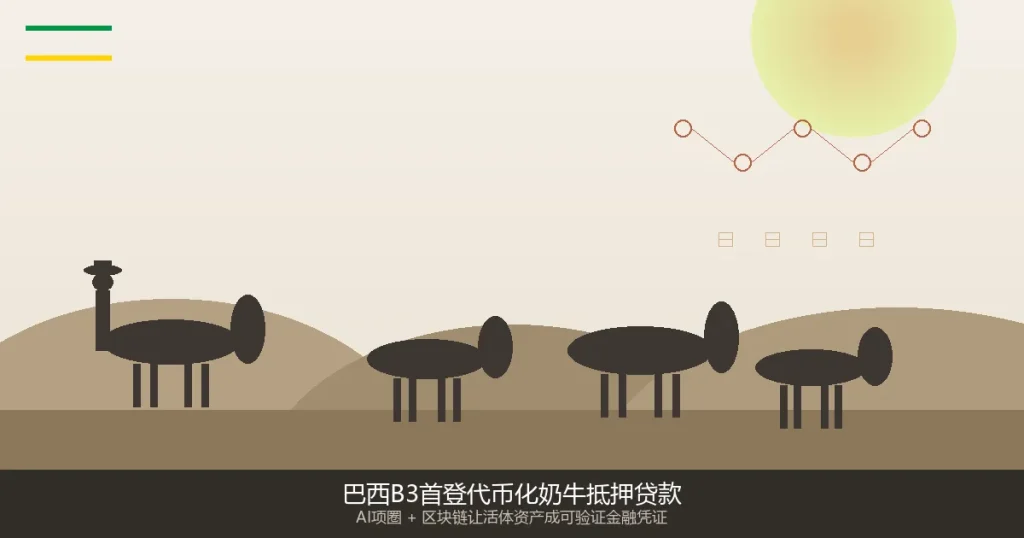 巴西B3首登代币化奶牛抵押贷款：AI项圈+区块链如何让活体资产从「银行折价60%」变成交易所可验证金融凭证？