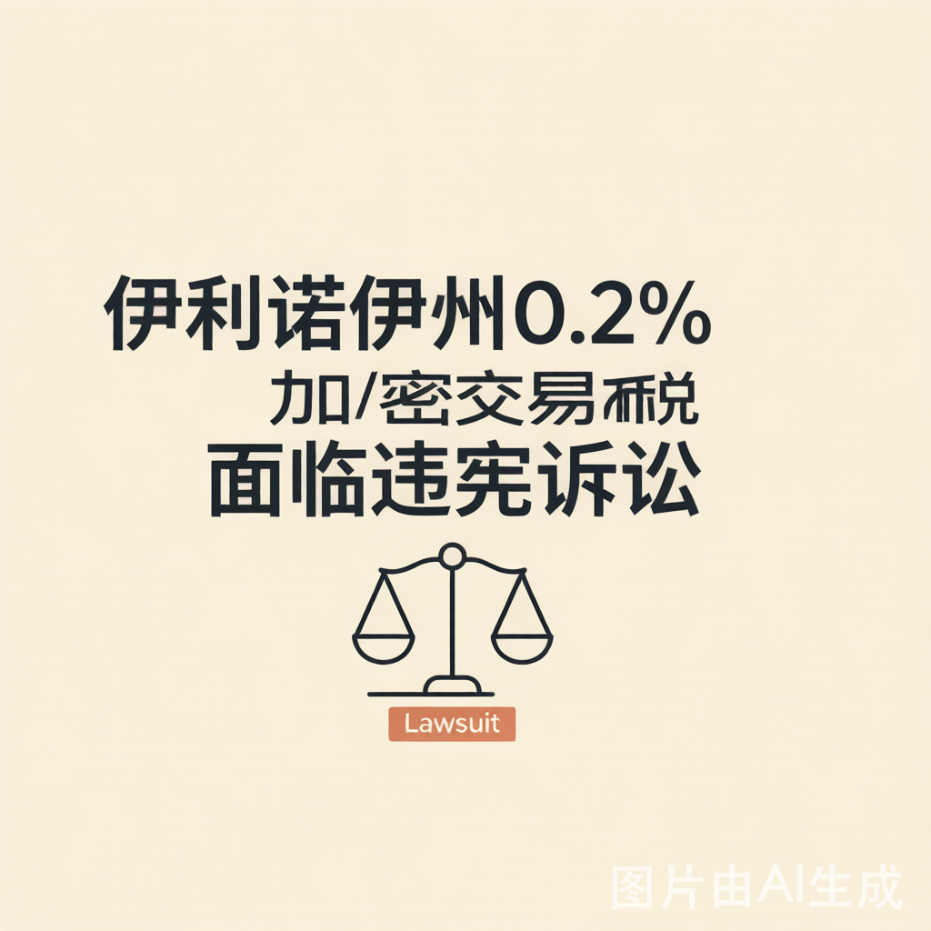 伊利诺伊州0.2%加密交易税面临违宪诉讼:TDC三线宪法攻击,全美50州加密税收立法风向标