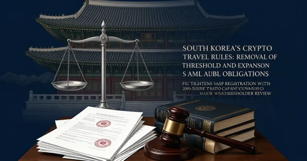 韩国取消加密Travel Rule百万韩元门槛：从反拆分交易到VASP准入全面收紧